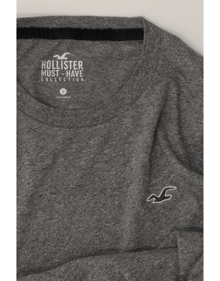 Hollister Herre T-Shirt Top Lille Grå Flecked
