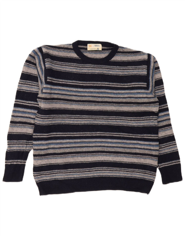 Marks & Spencer Herre sweater med rund hals, medium marineblå stribet