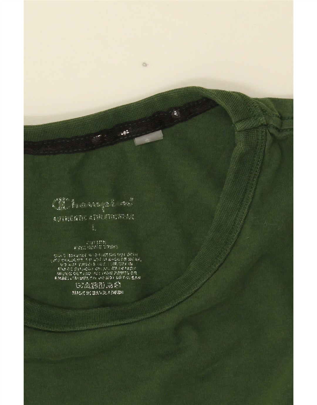 Champion Herre Grafisk T-Shirt Top Stor Grøn Bomuld