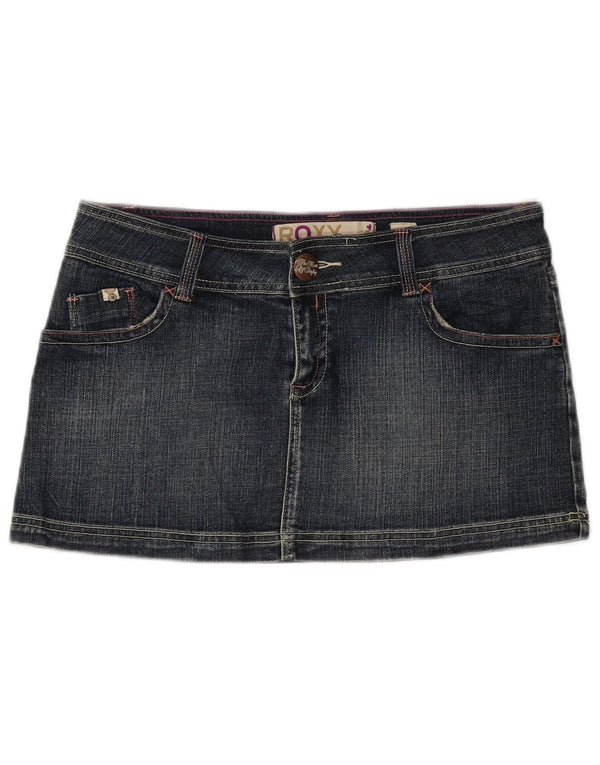 Roxy Womens Straight Fit Mini-denimnederdel US 12 Large W32 Blue Cotton