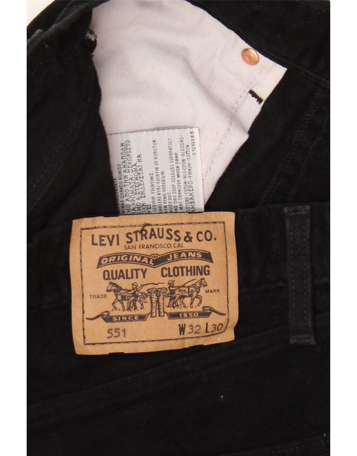 Levi's Herre 551 lige jeans W32 L30 sort bomuld