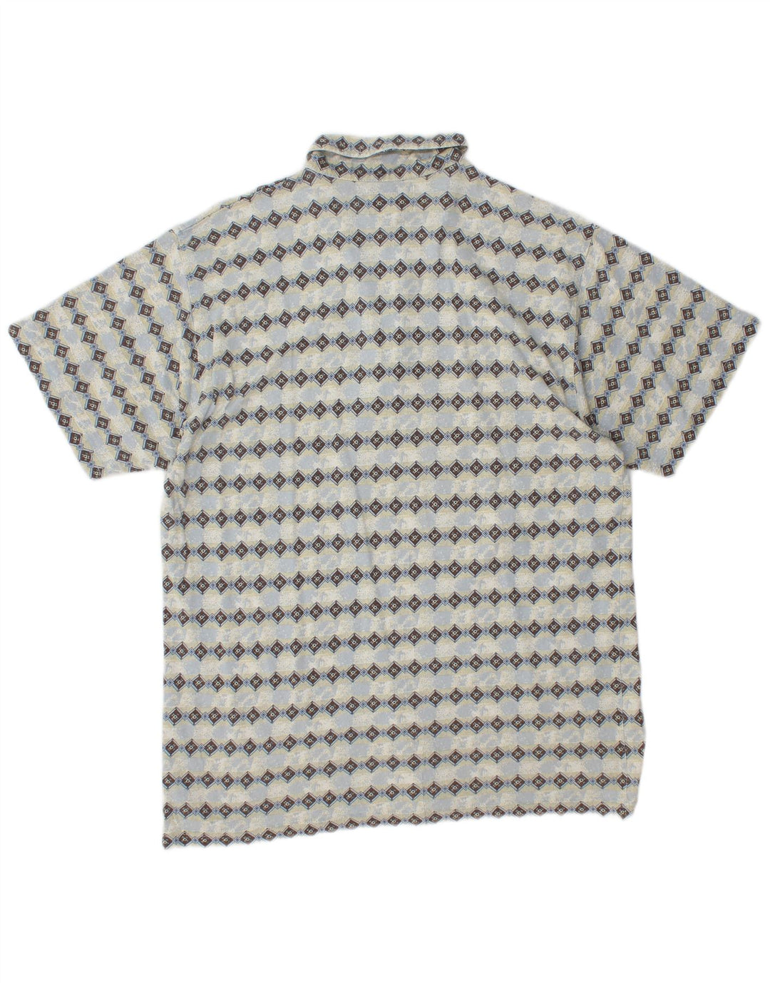 SAVVY Poloshirt med lynlås til mænd Medium Blue Argyle/Diamond Bomuld