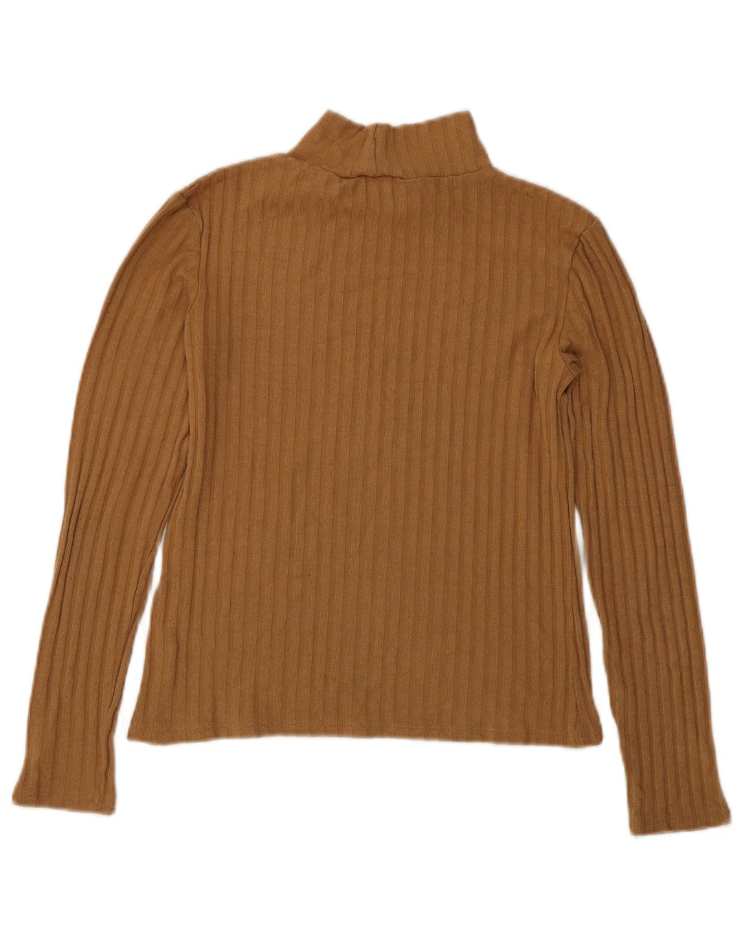 Topshop Dame Crop Top Langærmet UK 8 Lille Brun