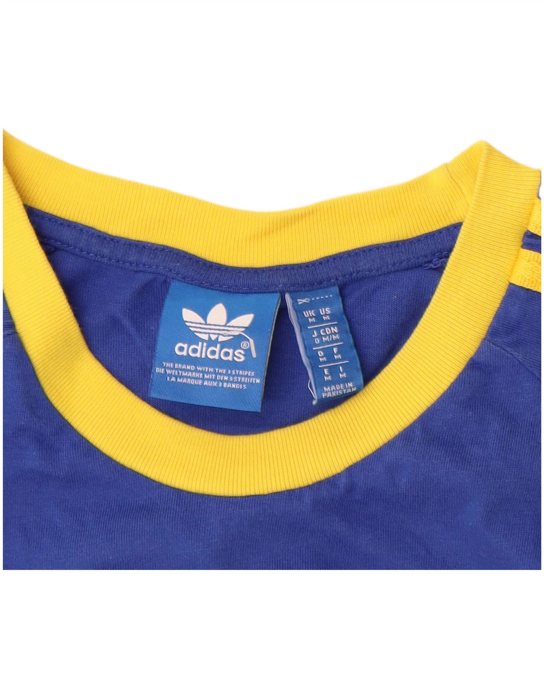 ADIDAS Herre T-shirt Top Medium Marineblå Bomuld