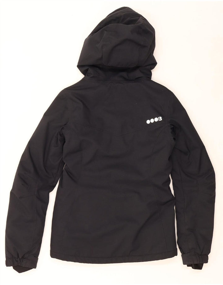 BENCH Womens Oversized Hooded Windbreaker Jacket UK 6 XS Black Polyamide