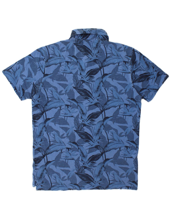 Tommy Hilfiger Mens Garment Dyed Slim Fit Polo Shirt 2XL Blue Floral