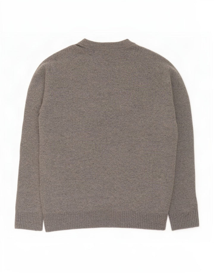 Zara Herre Boat Neck Jumper Sweater Lille Grå Uld