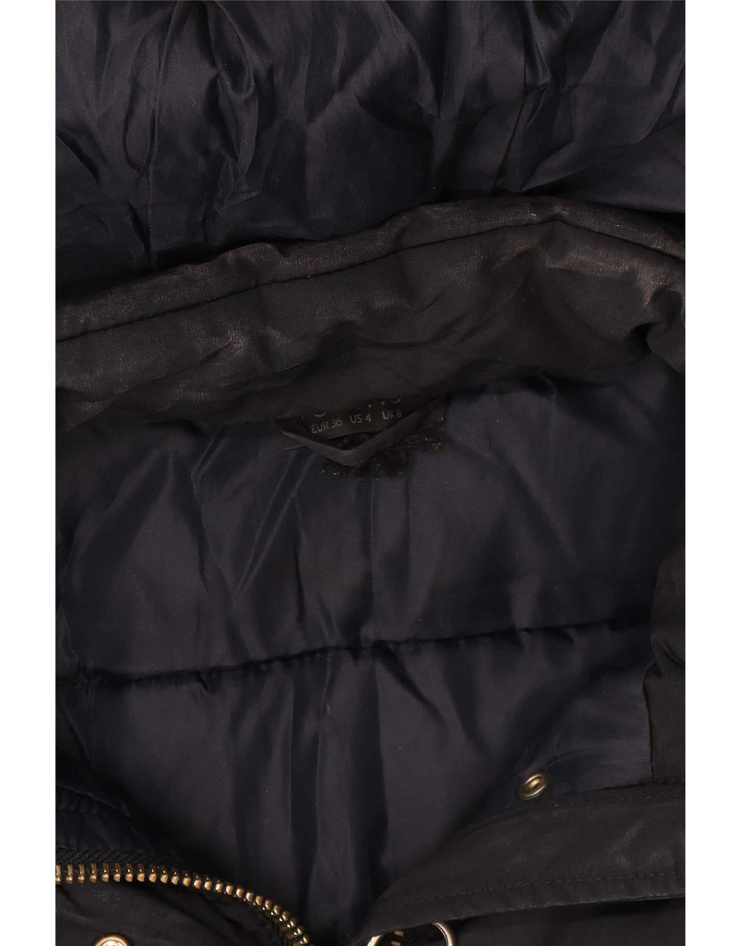 Topshop, polstret jakke til kvinder, UK 8 Lille marineblå polyester