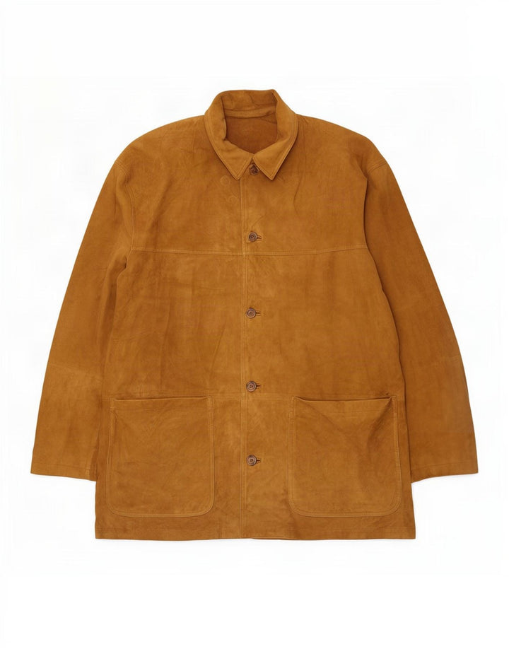 J. C. Twidd Herre Ruskind Overfrakke IT 54 2XL Beige Læder