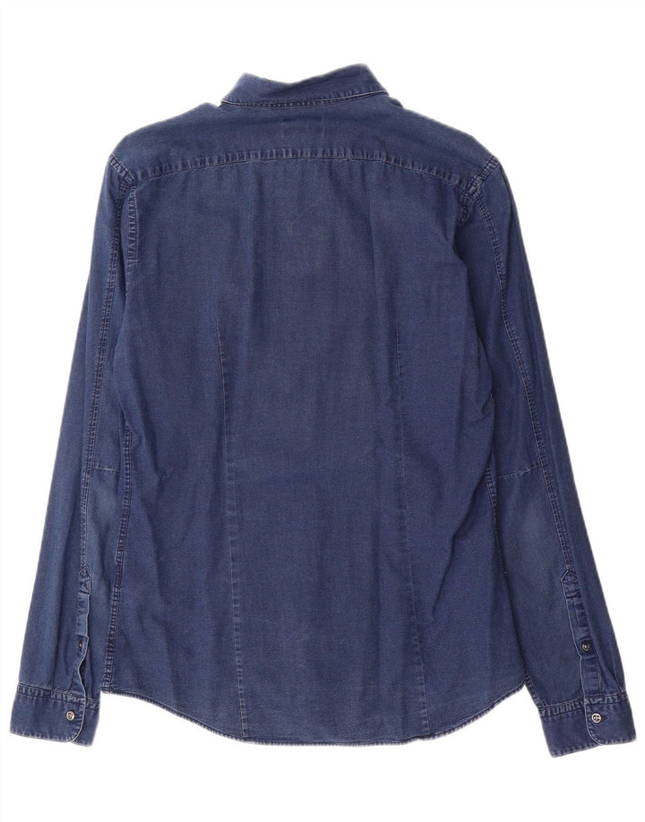 Reiss Herre Slim Fit Denim Shirt Medium Navy Blue