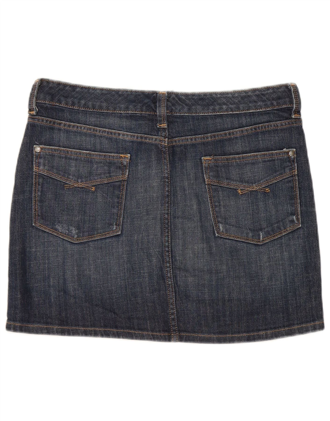 Gap Dame Mini Denim Nederdel UK 12 Medium W32 Navy Blue Bomuld