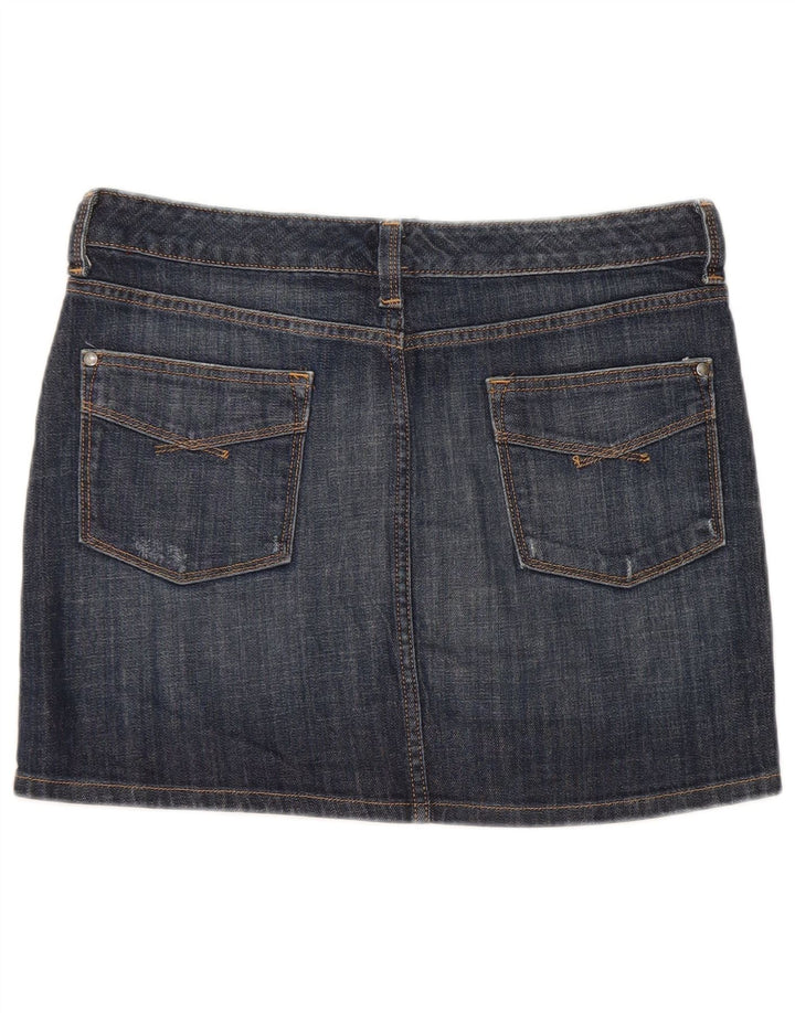 Gap Dame Mini Denim Nederdel UK 12 Medium W32 Navy Blue Bomuld