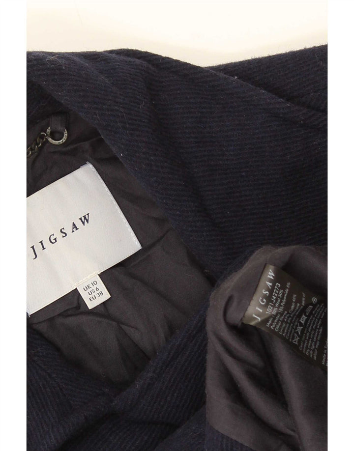 Jigsaw Womens Pea Coat UK 10 Small Navy Blue Uld