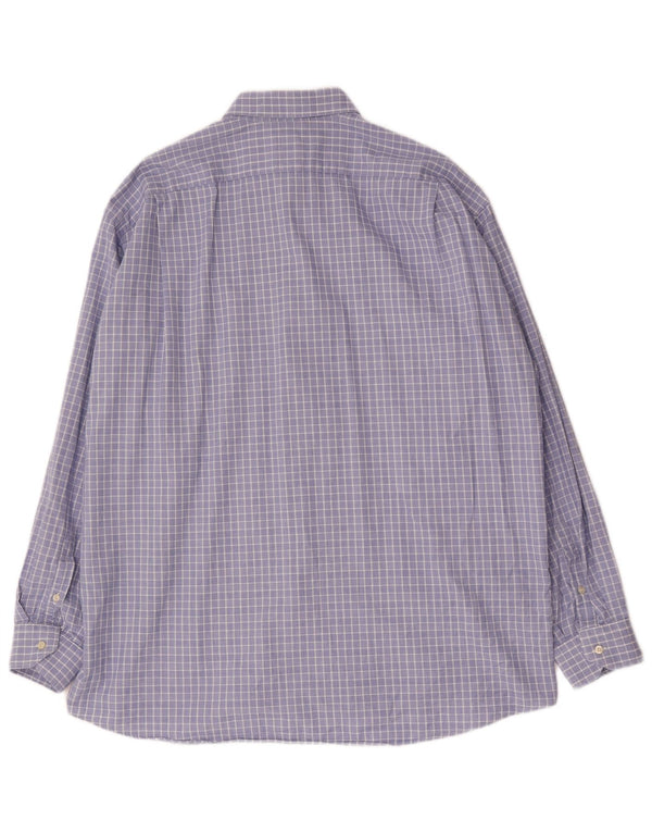 Lacoste Herreskjorte Størrelse 44 XL Blå Check