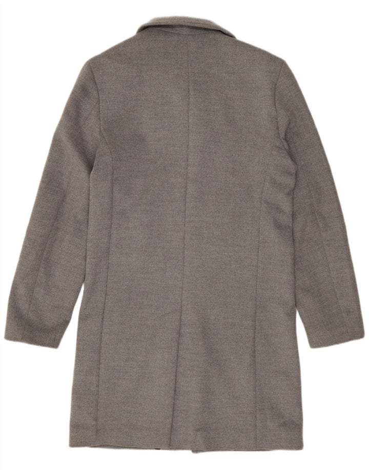 Zara Herre Overfrakke UK 36 Lille Grå Polyester