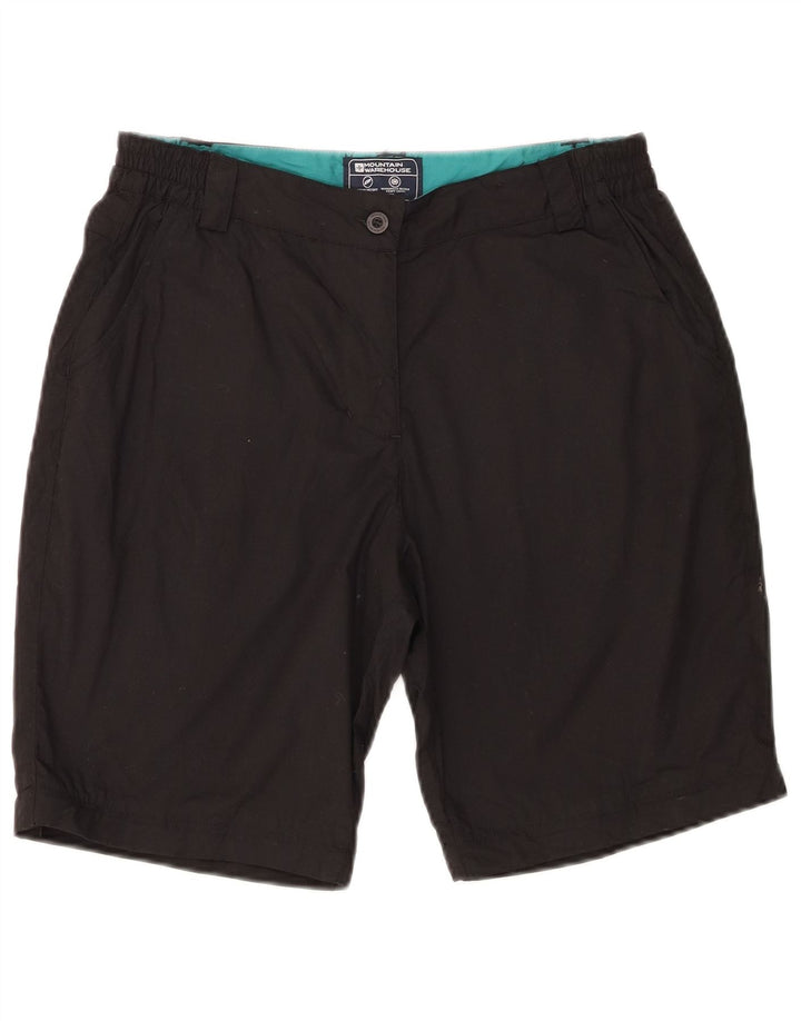 Mountain Warehouse Womens Chino Shorts UK 10 Small W28 Black Polyester