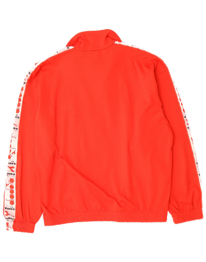 Diadora Herre grafisk træningsdragt Topjakke Lille Rød Colourblock Polyester