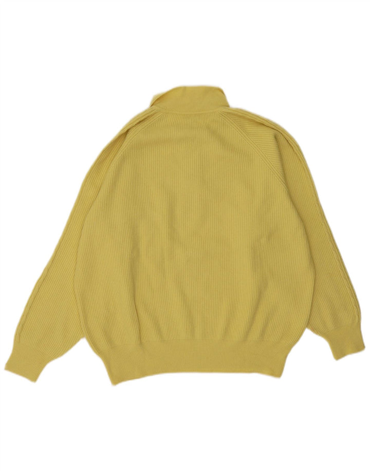 Vintage herre polo hals sweater XL gul uld