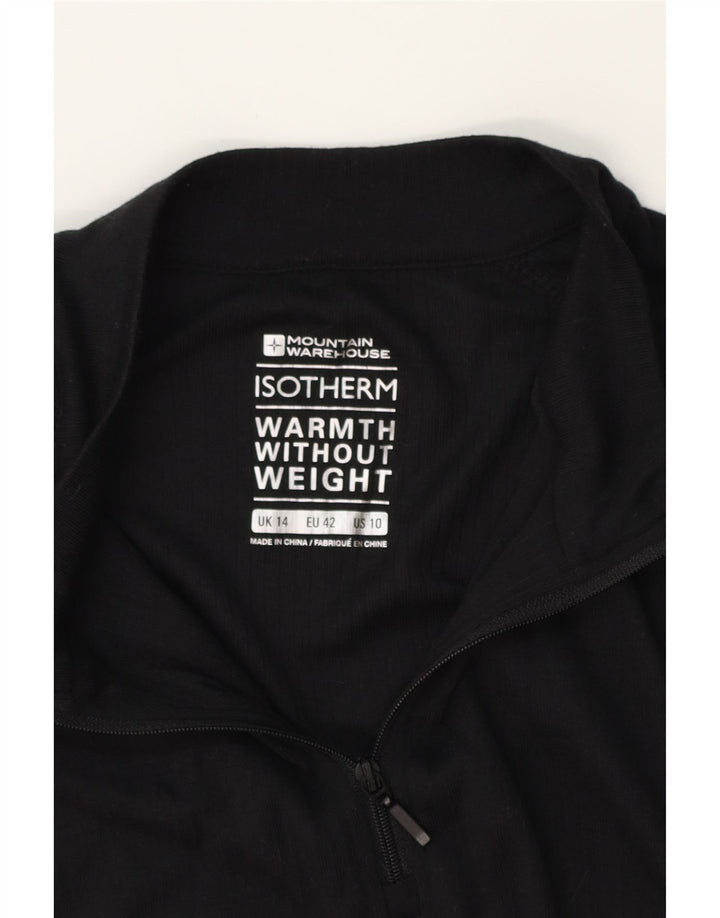 MOUNTAIN WAREHOUSE Womens Pullover Tracksuit Top UK 14 Medium Black Vintage Mountain Warehouse and Second-Hand Mountain Warehouse from Messina Hembry 