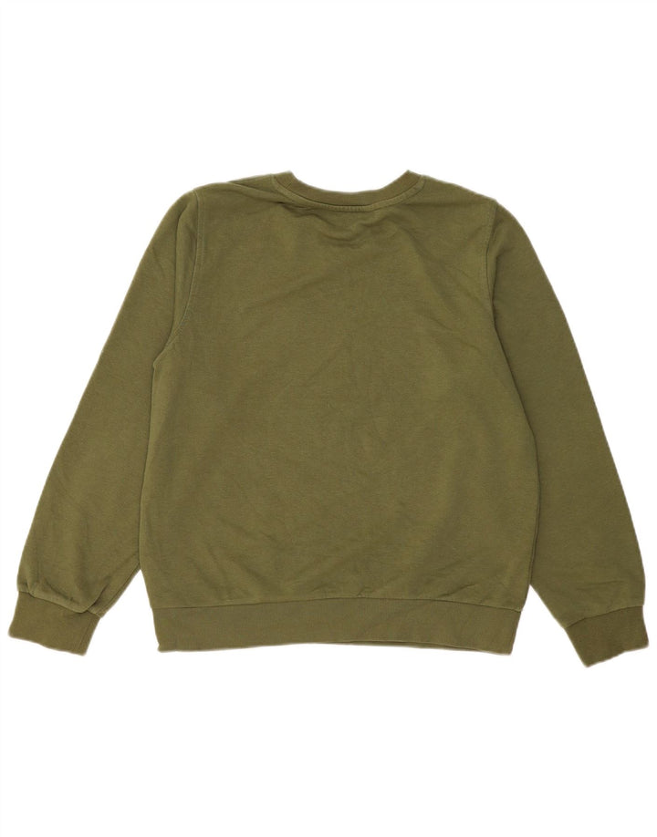 Marks & Spencer Dame Sweatshirt Jumper UK 12 Medium Khaki Bomuld