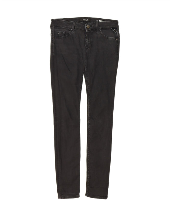 REPLAY Womens Luz Skinny Jeans W29 L34 Black Vintage Replay and Second-Hand Replay from Messina Hembry 