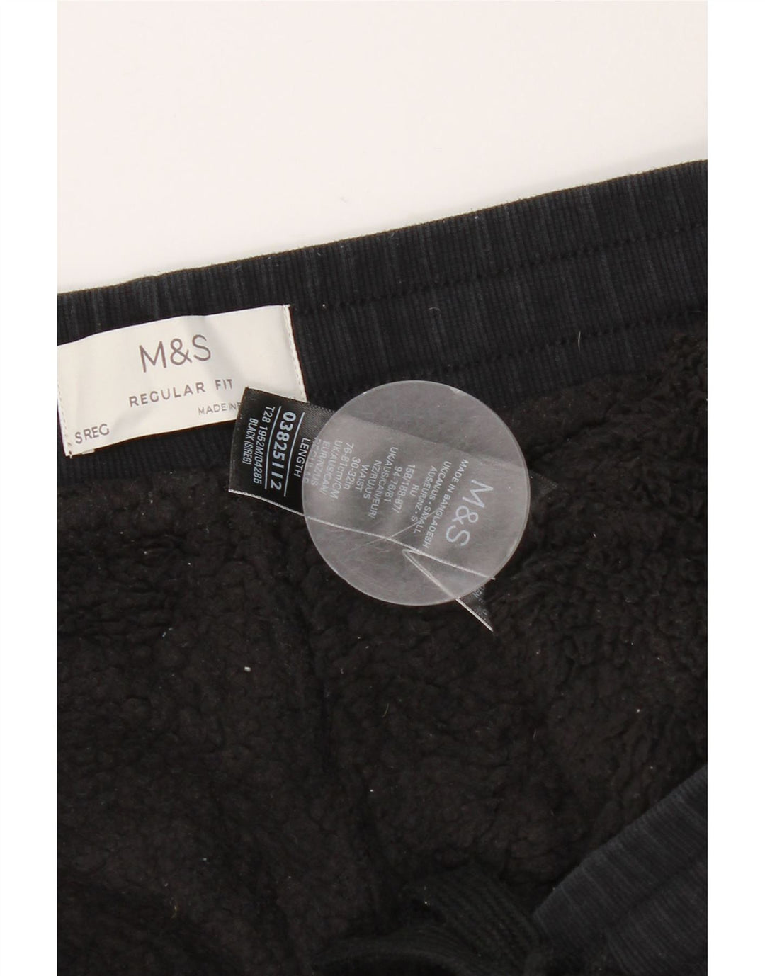 Marks & Spencer Herre Regular Fit Windbreaker Bukser Små sorte bomuld