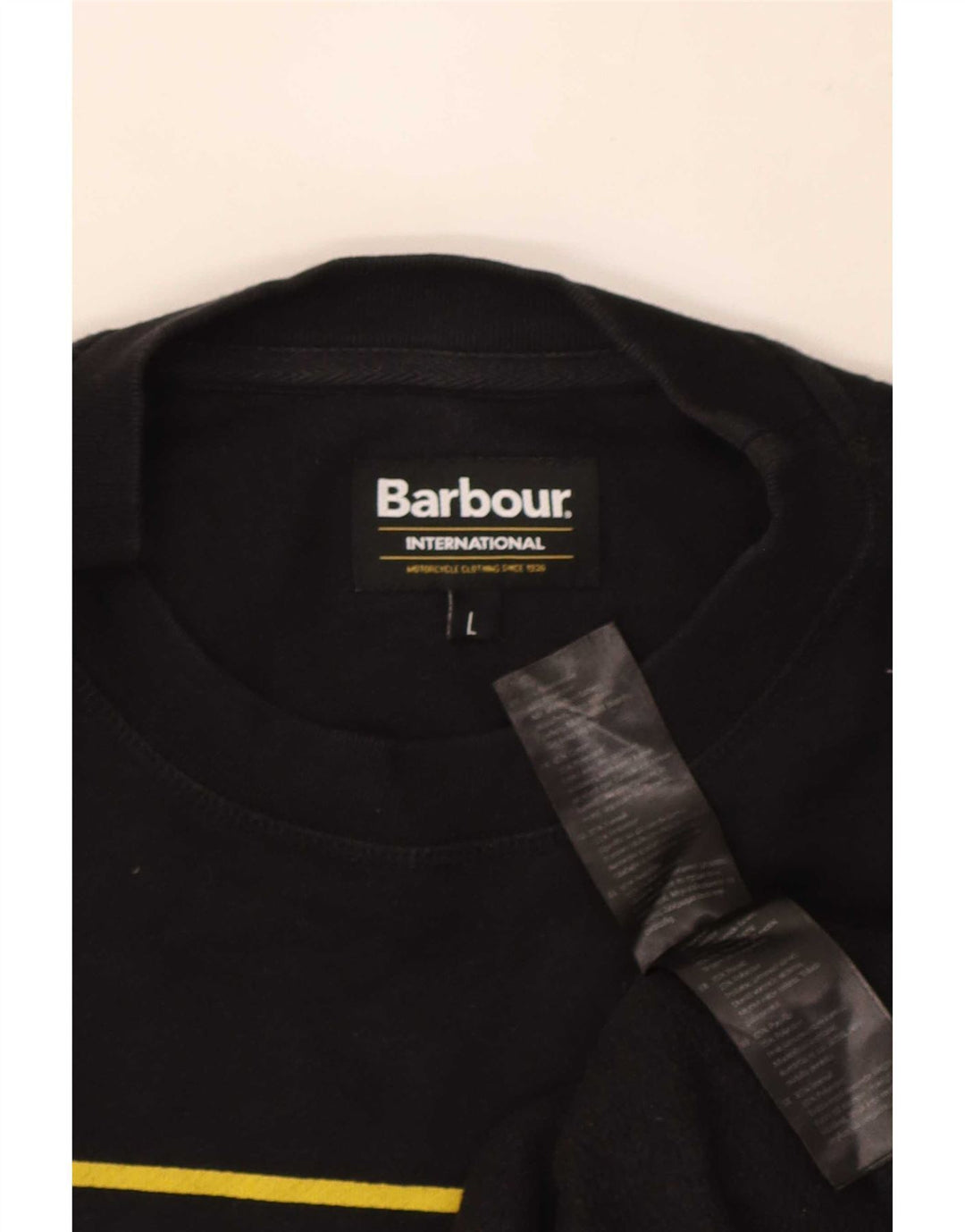 Barbour Herre Grafisk Sweatshirt Jumper Stor Sort Bomuld