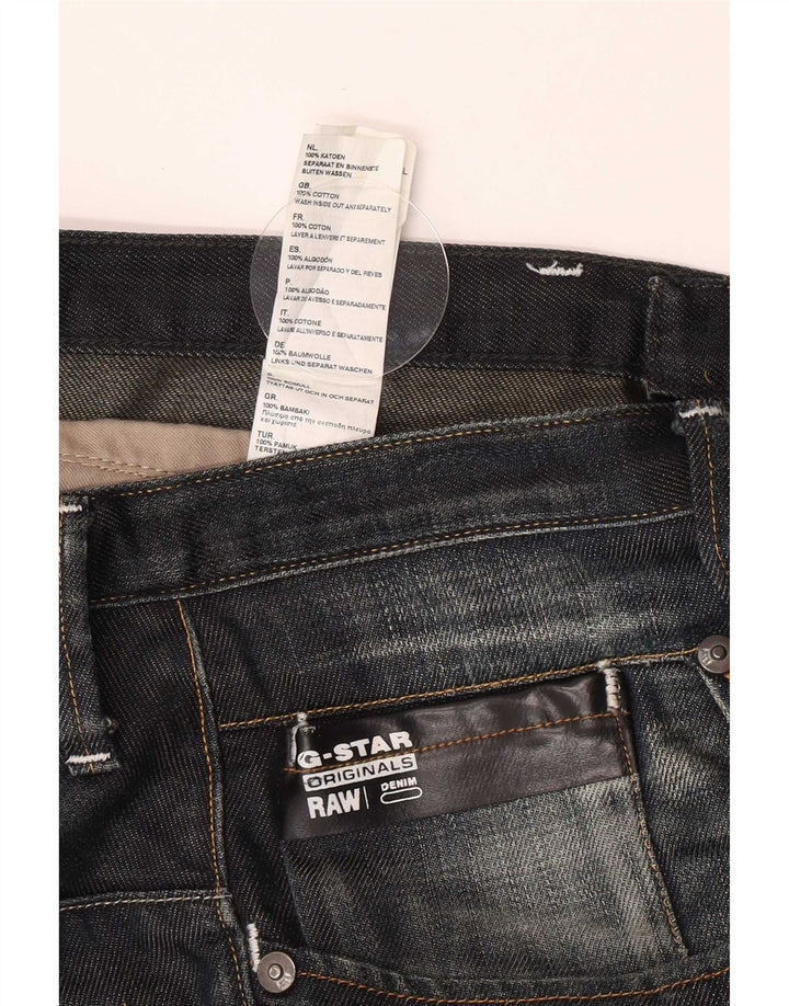G-Star Straight Jeans til mænd W34 L34 Marineblå Bomuld