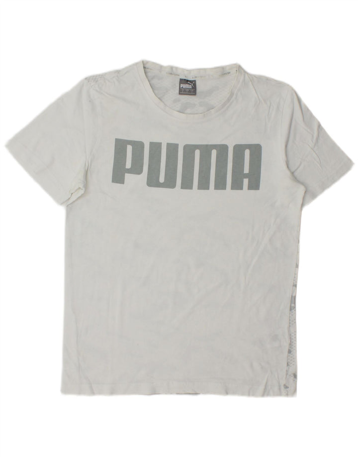 Puma Herre grafisk T-shirt Top Lille hvid Camouflage Bomuld