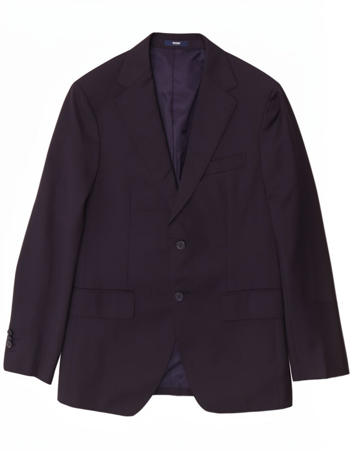 Boggi Milano Herre 2 Button Blazer Jacket IT 48 Medium Navy Blue Classic