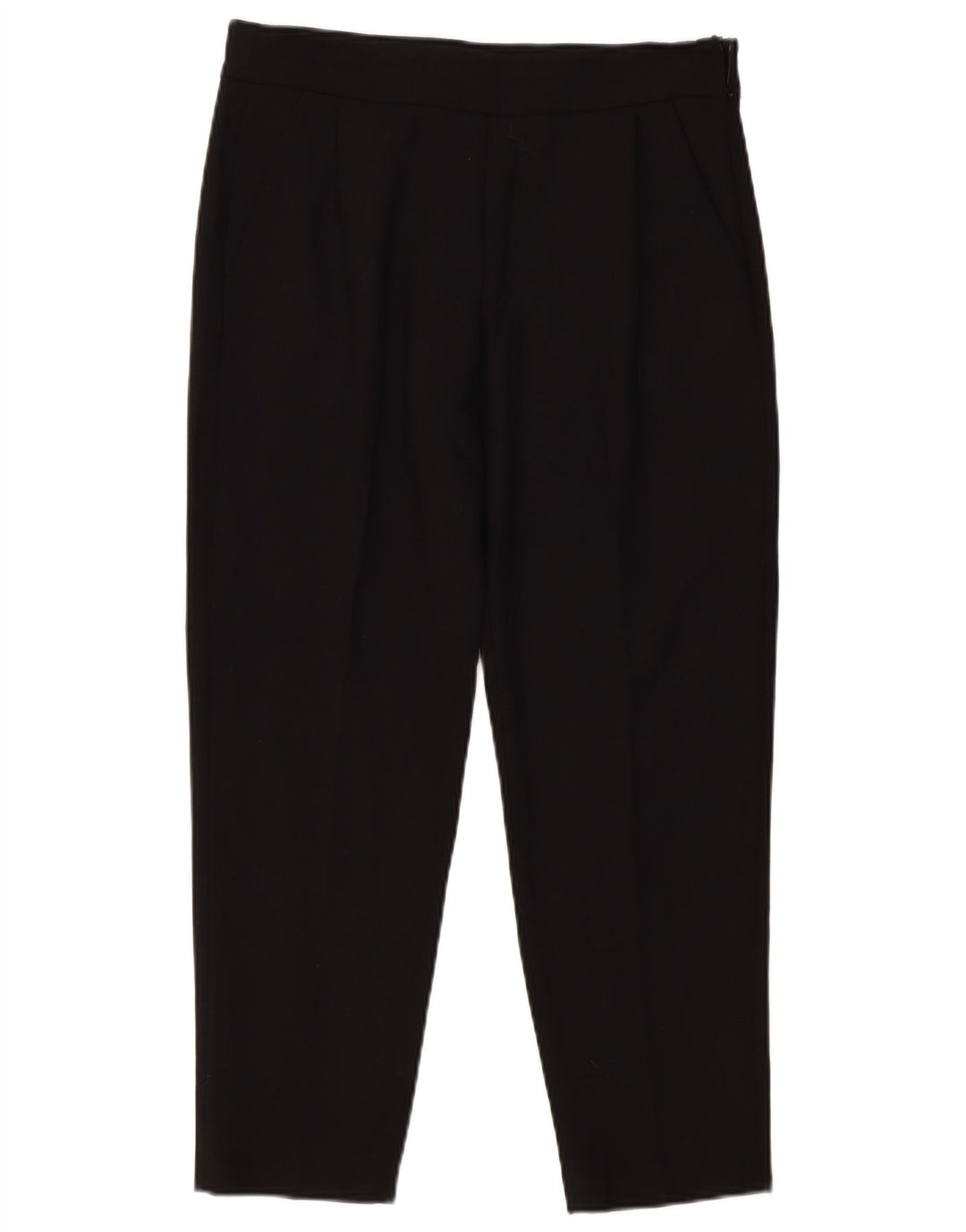 French Connection Womens Cropped Trousers UK 12 Medium W32 L26 Black