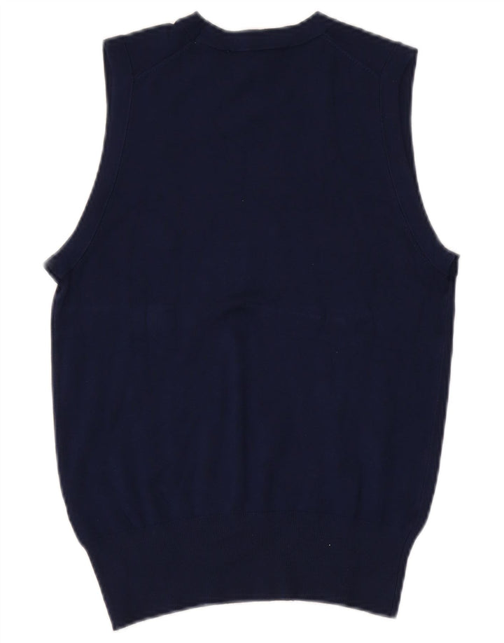 Zara Dame Vest Tank Top UK 10 Small Navy Blue