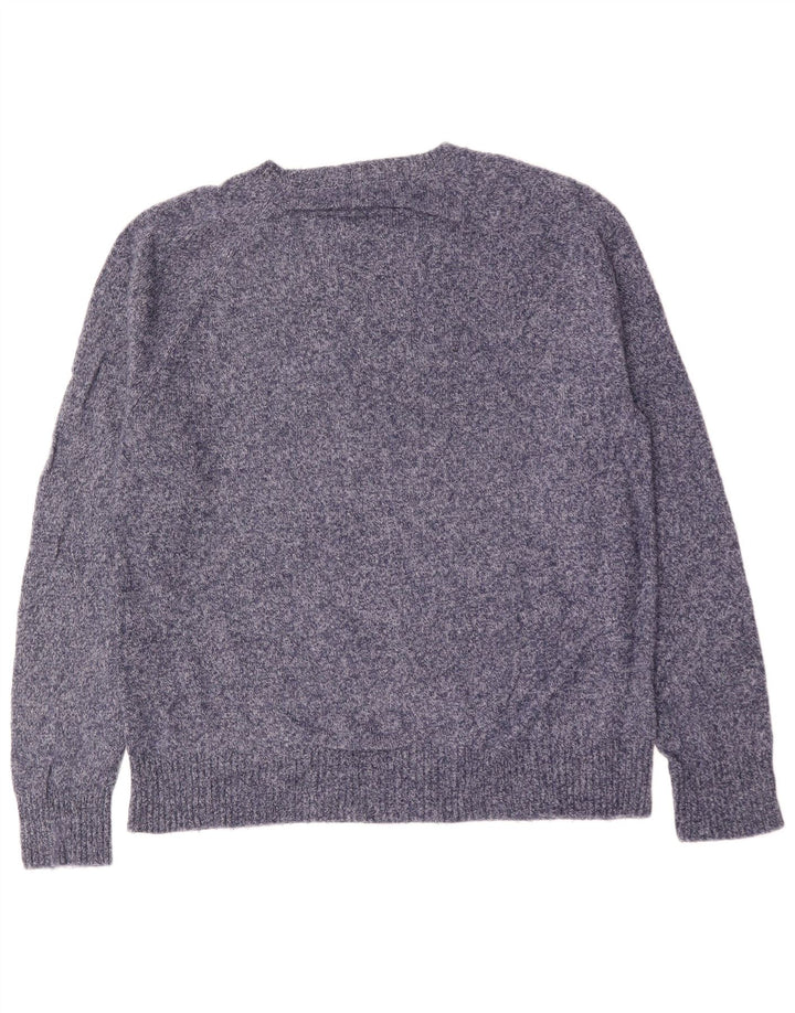 J. CREW Herre sweater med rund hals, mellemblå polyamid