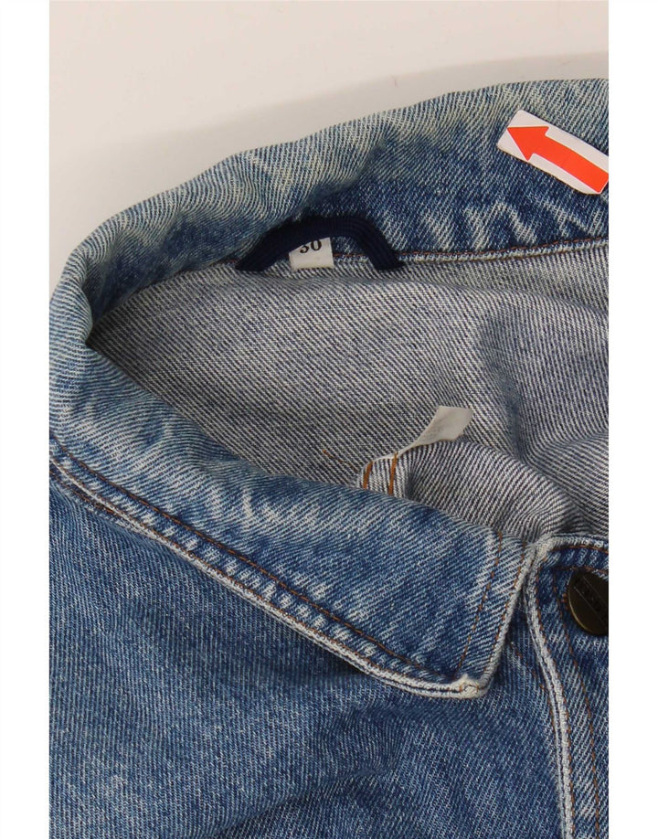 Lukket Denimjakke til mænd UK 38 Medium Blue Cotton