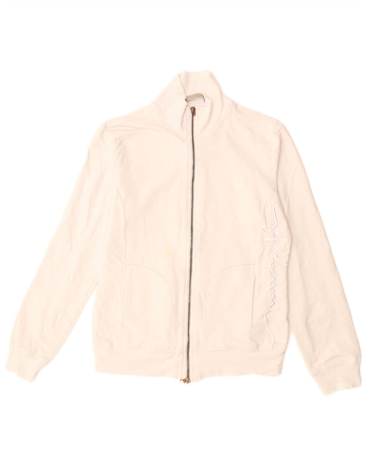 MURPHY & NYE Grafisk træningsdragt topjakke til kvinder UK 10 Small White
