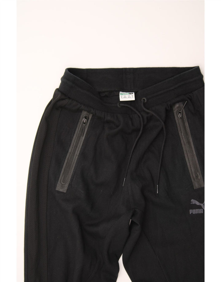 PUMA Mens Tracksuit Trousers Joggers Medium  Black Cotton Vintage Puma and Second-Hand Puma from Messina Hembry 