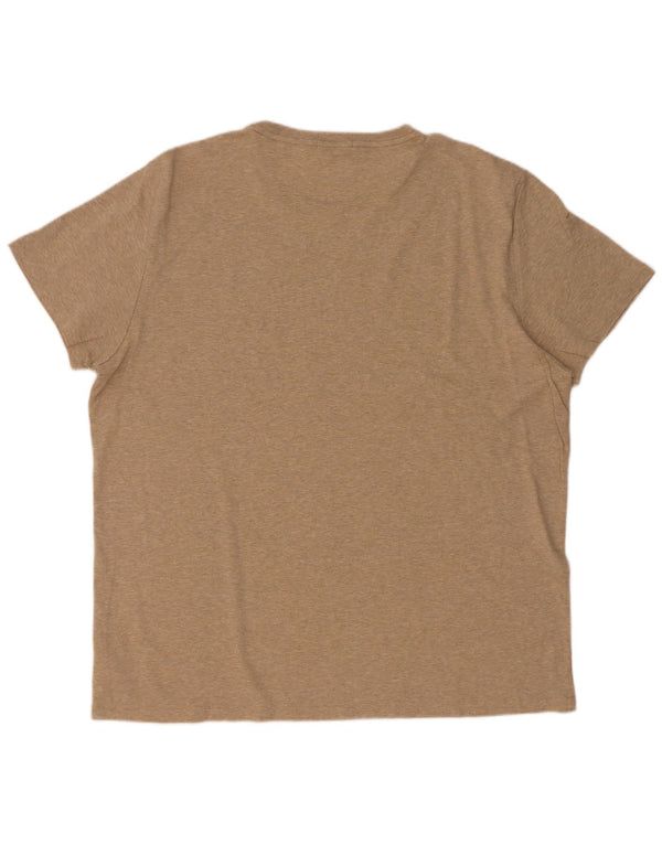 Polo Ralph Lauren Herre Custom Slim Fit T-shirt Top 2XL Beige Flecked Bomuld