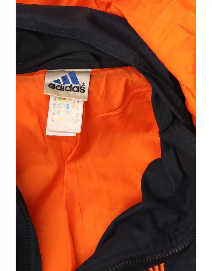 Adidas Herre hættepolstret jakke UK 38 Medium Navy Blue Polyester