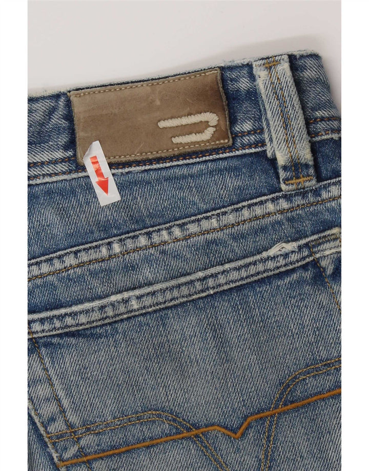 Diesel Herre Levan Distressed Straight Jeans W32 L32 Blå Bomuld