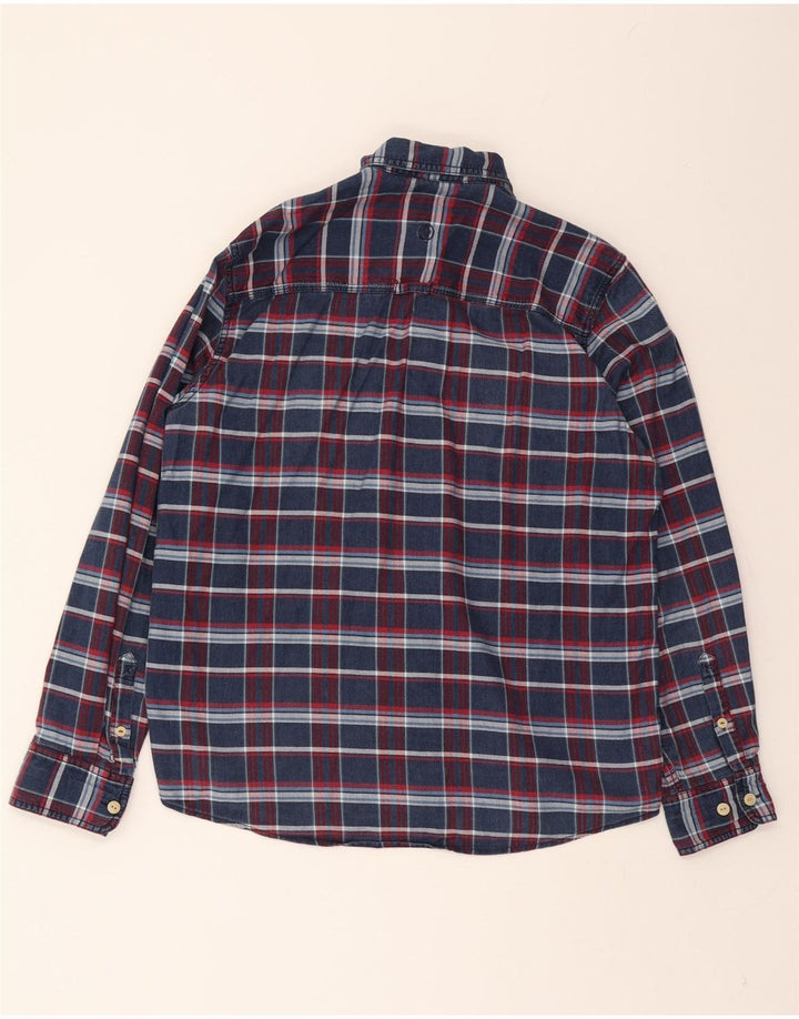 FAT FACE Mens Classic Fit Shirt Large Navy Blue Check Cotton Vintage Fat Face and Second-Hand Fat Face from Messina Hembry 