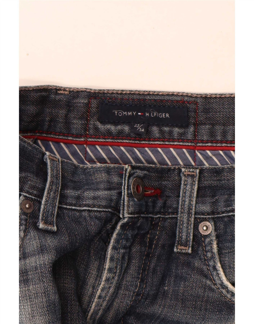 Tommy Hilfiger Straight Jeans til mænd W33 L34 Blå