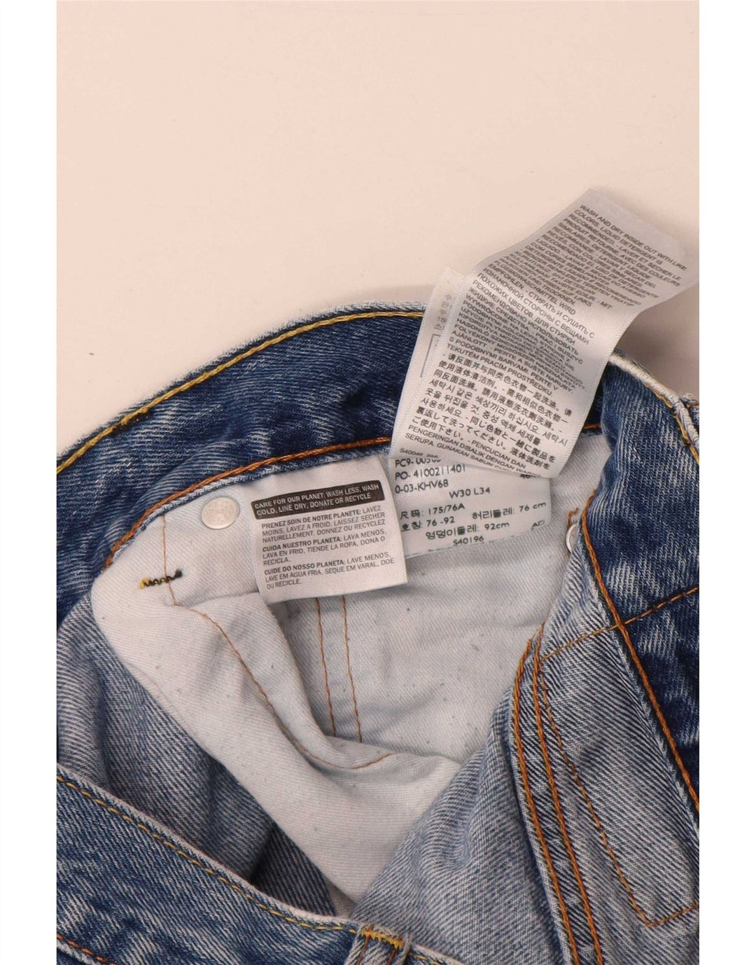 Levi's Herre 505 Straight Jeans W30 L34 Blå Bomuld