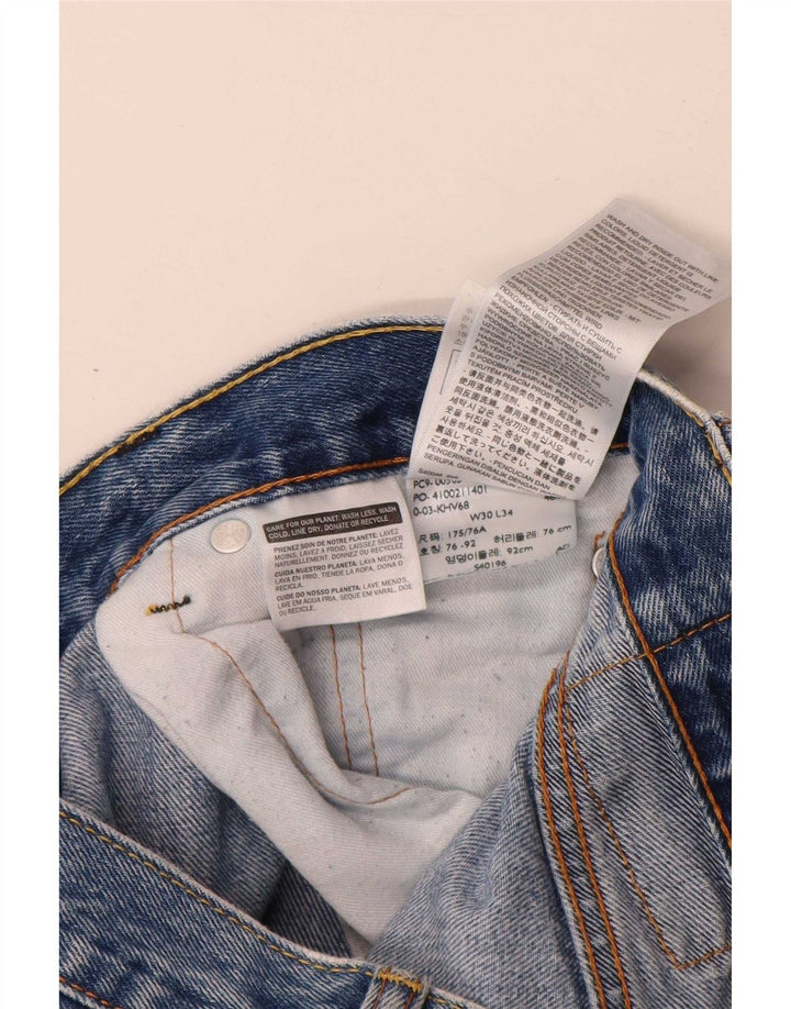 Levi's Herre 505 Straight Jeans W30 L34 Blå Bomuld