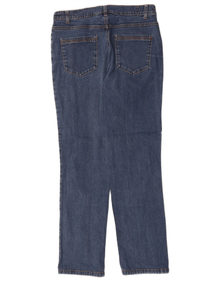 Marks & Spencer Dame Straight Jeans UK 12 Medium W30 L27 Blå Bomuld