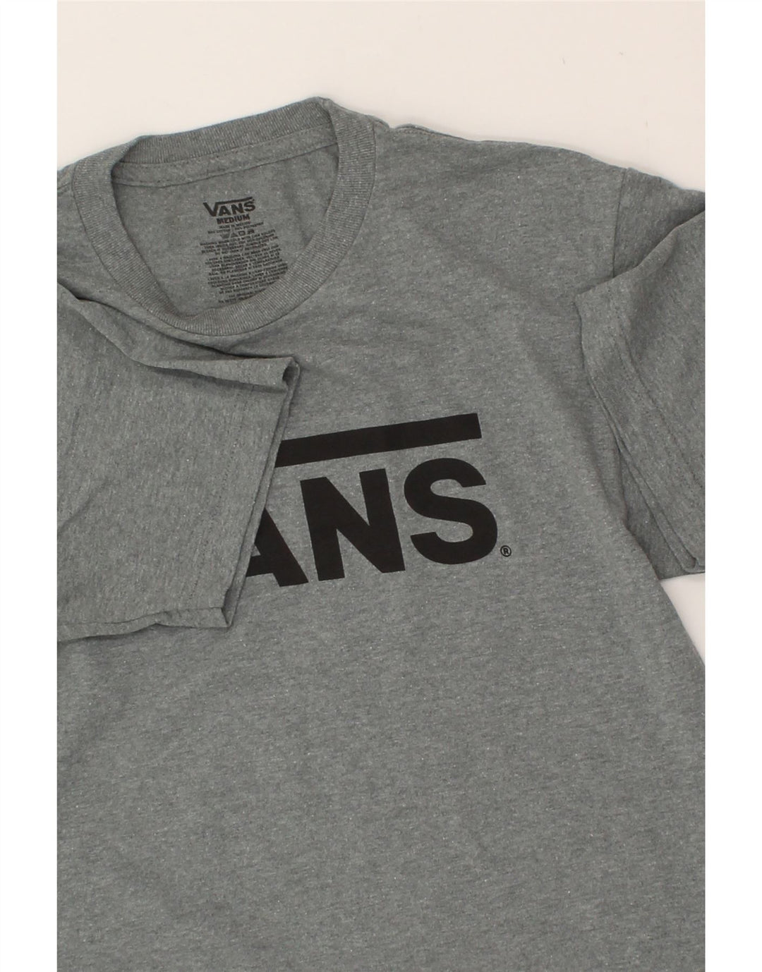 VANS Womens Graphic T-Shirt Top UK 12 Medium Grey Cotton Vintage Vans and Second-Hand Vans from Messina Hembry 
