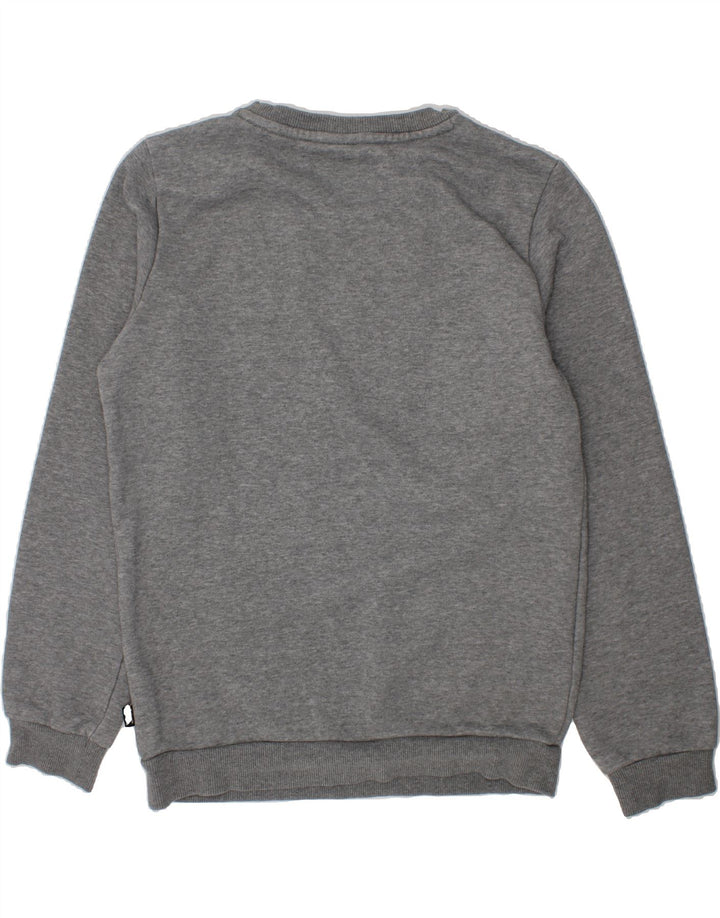 PUMA Boys Graphic Sweatshirt Jumper 11-12 Years Grey Cotton Vintage Puma and Second-Hand Puma from Messina Hembry 