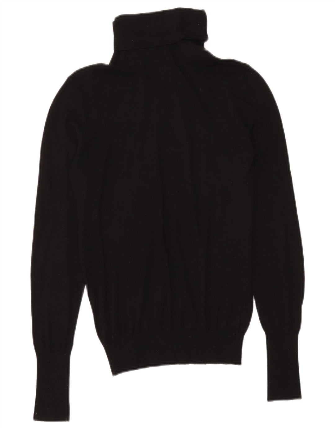 Zara Dame Roll Neck Jumper Sweater UK 10 Small Black Modal