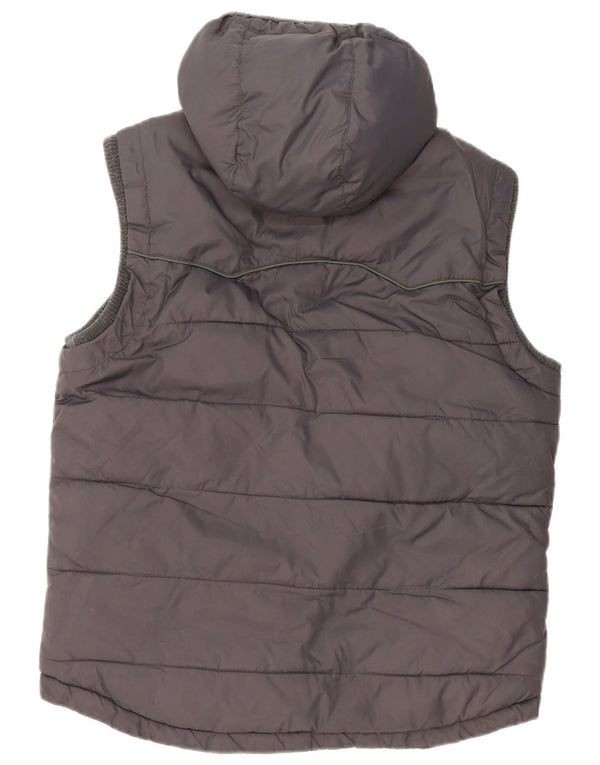 Superdry Polstret Gilet med hætte til mænd UK 38 Medium Grey Nylon