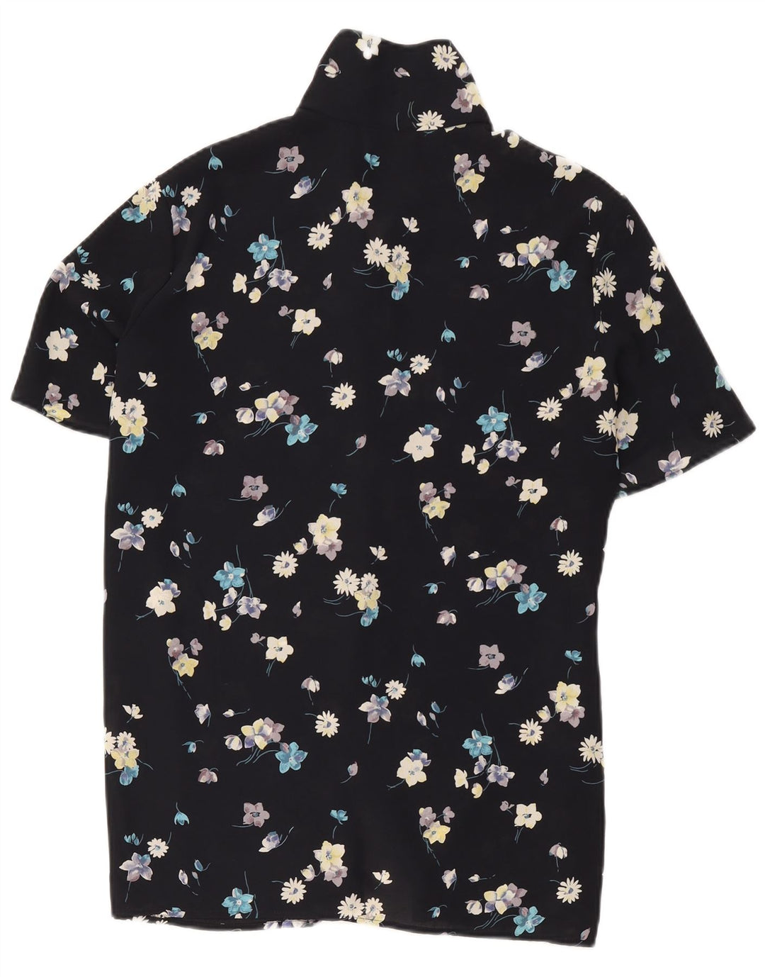 Marks & Spencer Herre kortærmet skjorte UK 18 XL Black Floral Polyester