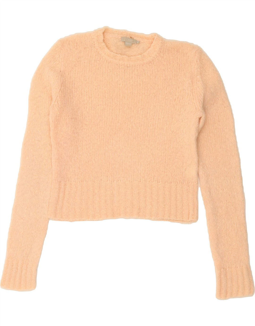 J. CREW Womens Crop Crew Neck Jumper Sweater UK 14 Medium Pink Wool Vintage J. Crew and Second-Hand J. Crew from Messina Hembry 